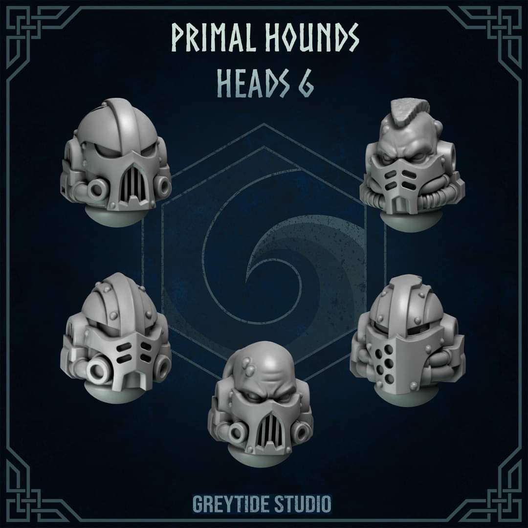 Primal Hounds, lot de 5 têtes, set 6