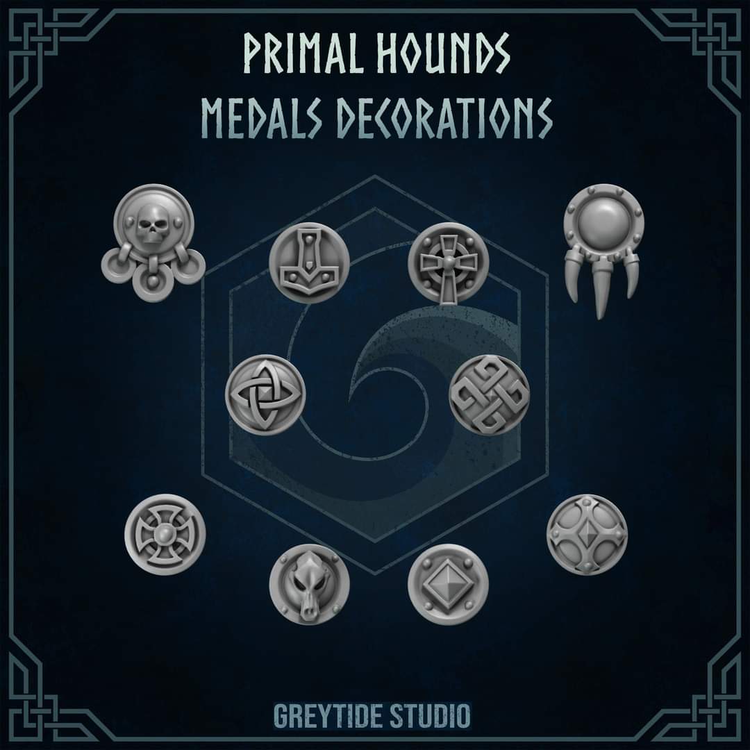 Primal Hounds, lot de 10 médailles