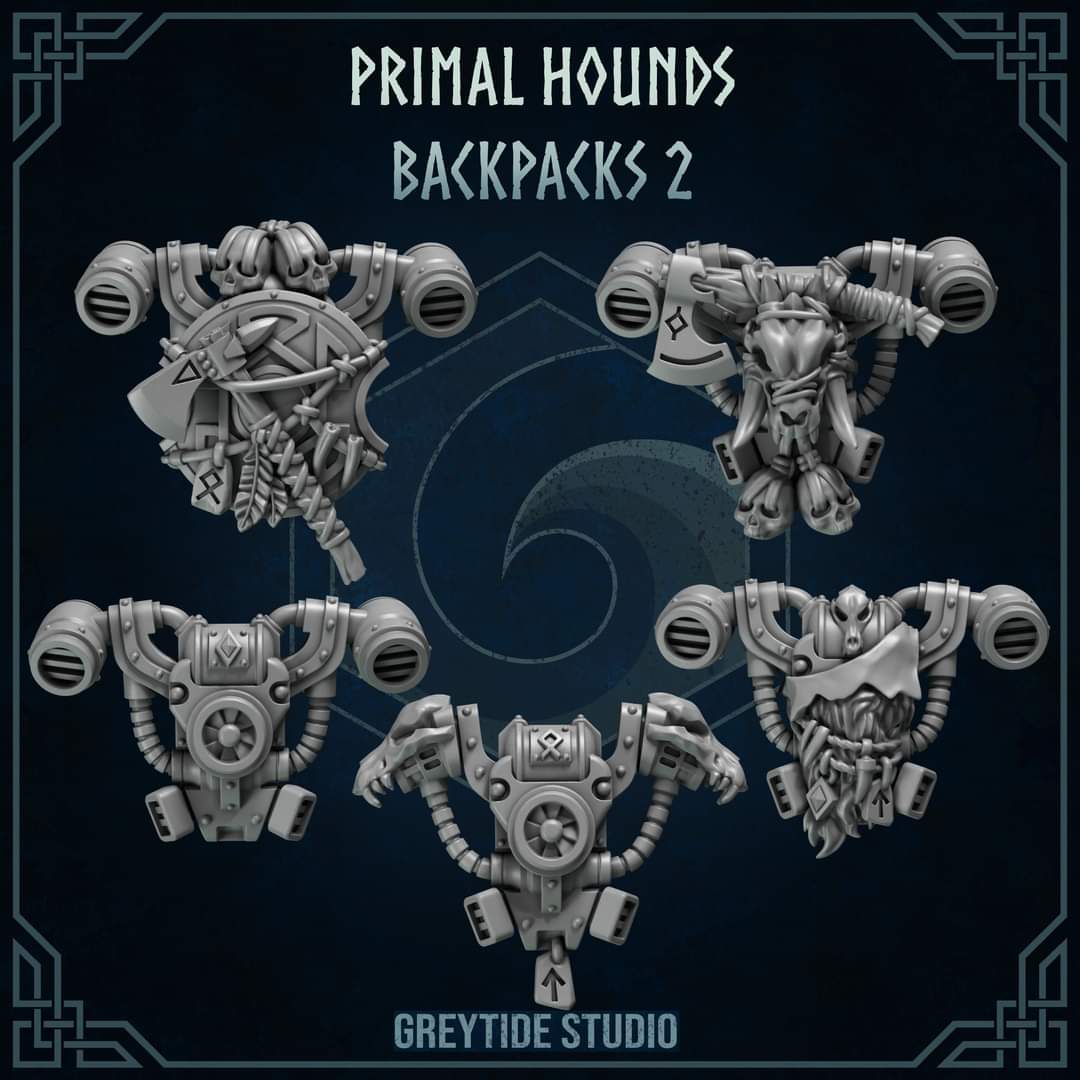 Primal Hounds, 5 backpacks, set 2