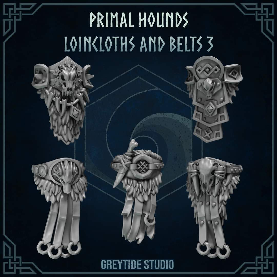 Primal Hounds, lot de 5 pagnes, set 3