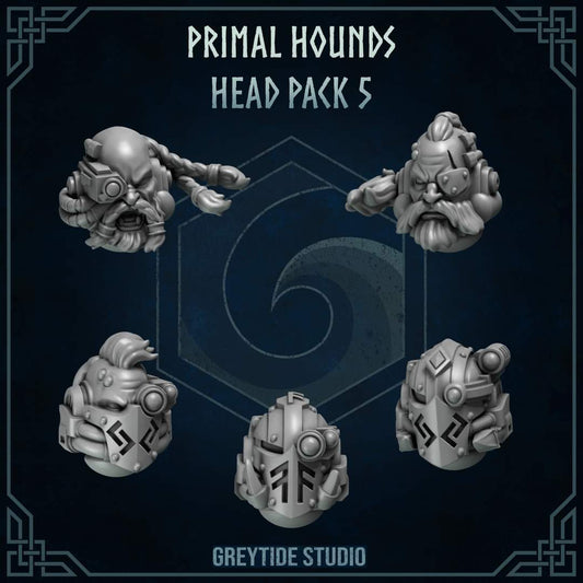 Primal Hounds, lot de 5 têtes, set 5