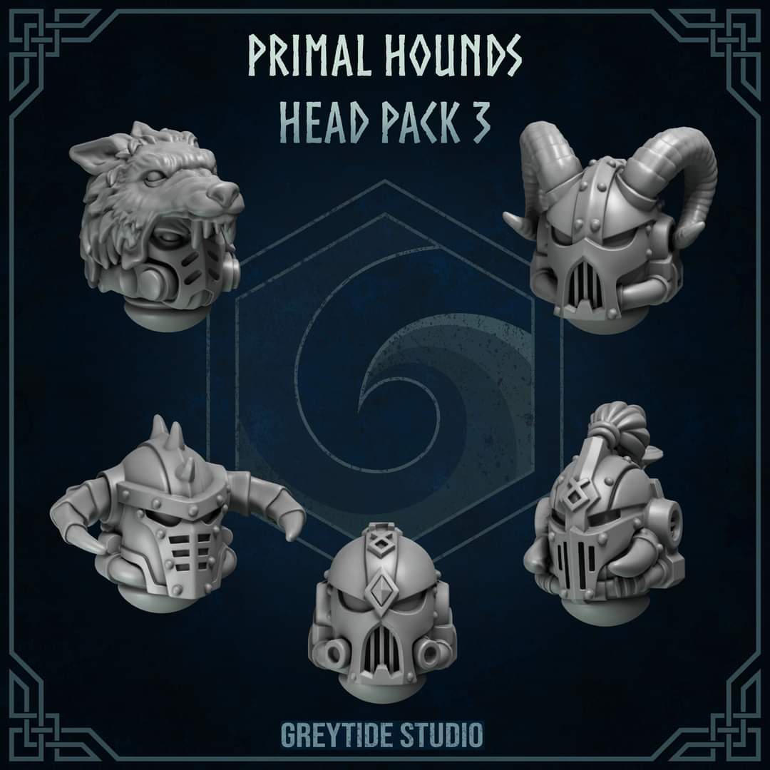 Primal Hounds, lot de 5 têtes, set 3