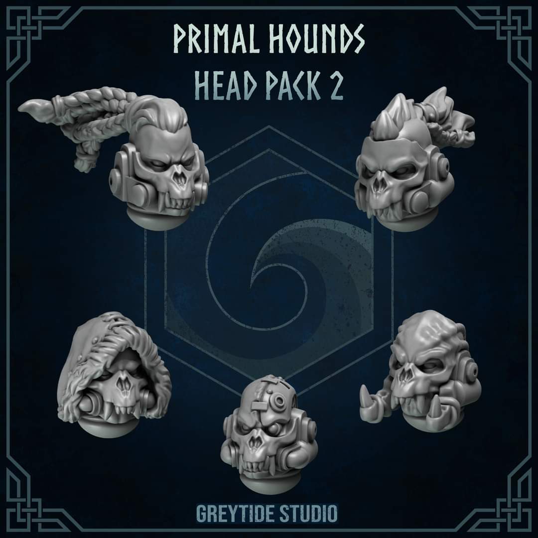 Primal Hounds, lot de 5 têtes, set 2